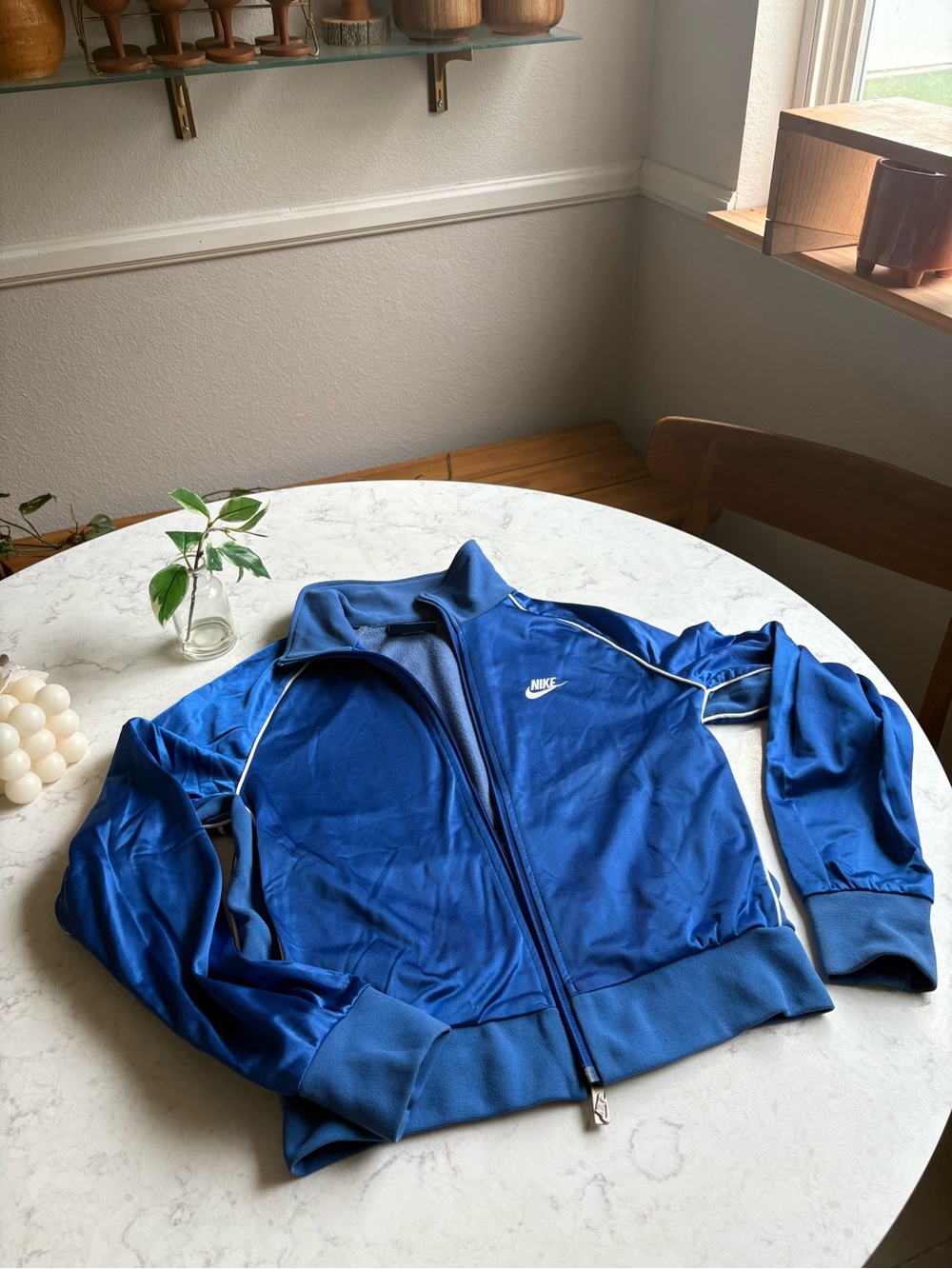 Vintage 1980s Women Nike Royal Blue Track Jacket